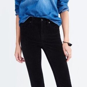 Madewell 9 inch high rise Skinny Skinny jeans in Black Velvet